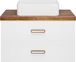 Brevita Тумба с раковиной Krona 80 белая – фотография-1